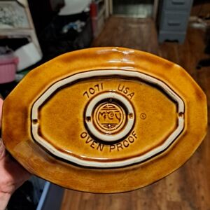 Oval Ceramic Dish - Brown